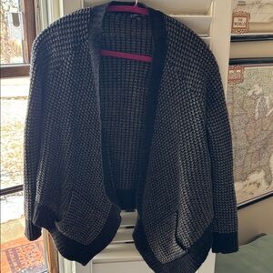Eileen Fisher Black and Gray Cardigan
